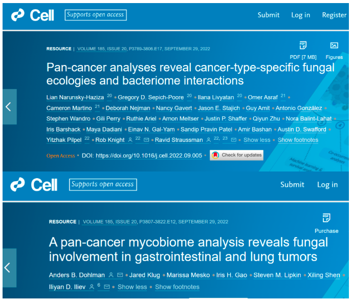 Cell：靶向腫瘤內(nèi)真菌為潛在抗癌療法？